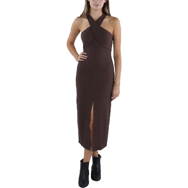 Women's Urban Fashion Lost + Wander Womens Ribbed Mid Calf Midi Dress