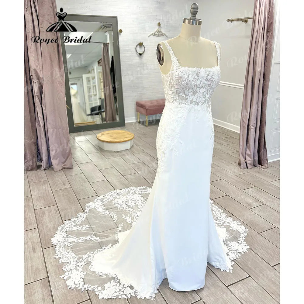 Unbeatable Deals Vintage Boho Lace Appliques Mermaid Backless Wedding Dress for Women  Bridal Gown Custom Made vestido de boda corte sirena