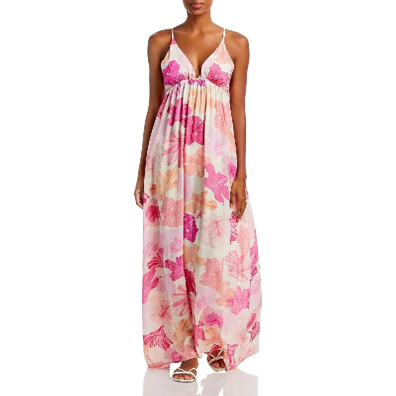 Elegant Clothing Tiare Hawaii Womens Gracie Crinkled Long Maxi Dress