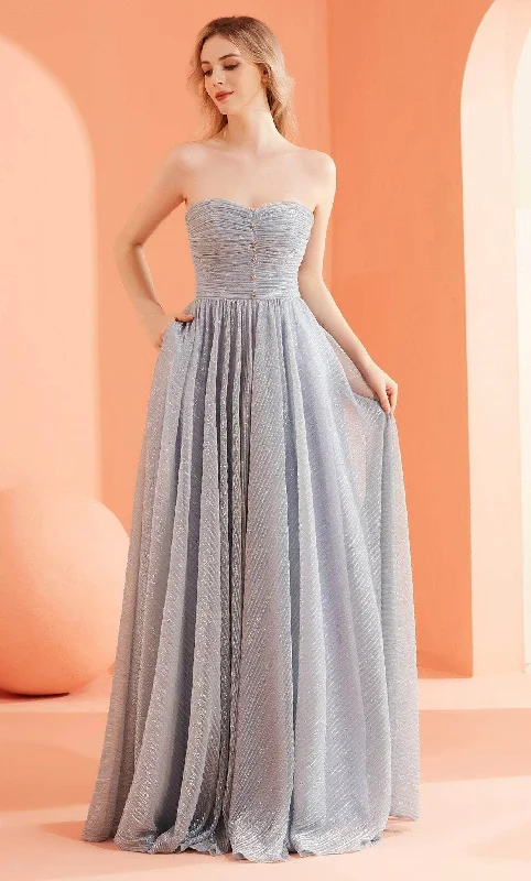 Exclusive Online Sale J'Adore Dresses J22003 - Sweetheart Metallic A-Line Evening Gown