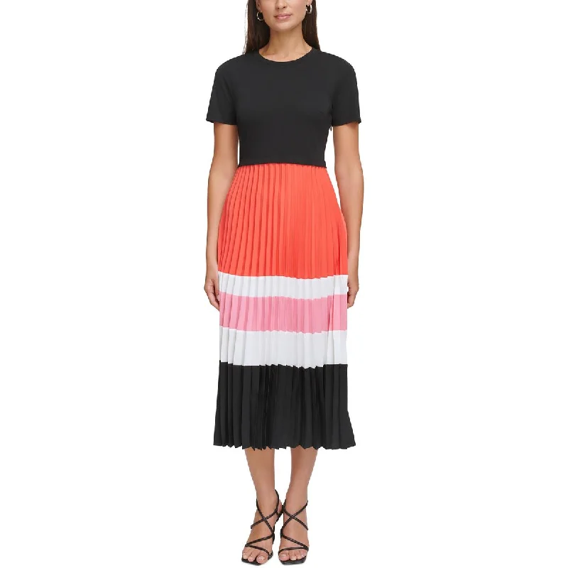 Chic & Cozy Apparel Karl Lagerfeld Womens Colorblock Work day wear Midi Dress