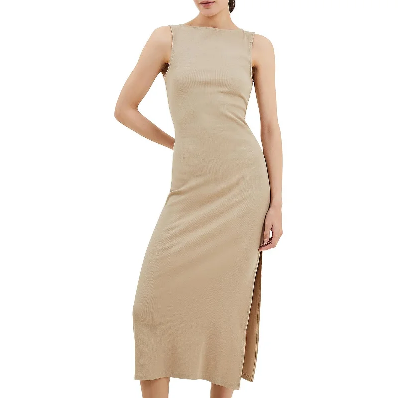 Quality Driven Apparel French Connection Womens Ribbed Cotton Midi Dress