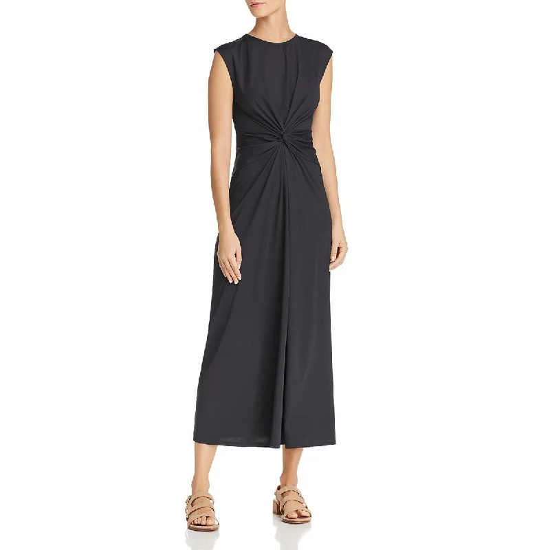 Effortless Style, Endless Impact Theory Womens Sleeveless Knot-Front Maxi Dress