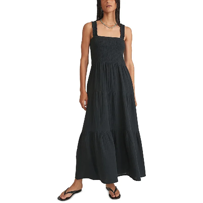 Runway Inspired Wear Marine Layer Womens Tiered Ruffles Maxi Dress