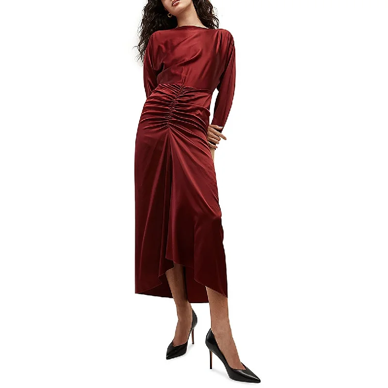 Clothes For Woman Veronica Beard Womens Maro Sabri Silk Blend Ruched Midi Dress