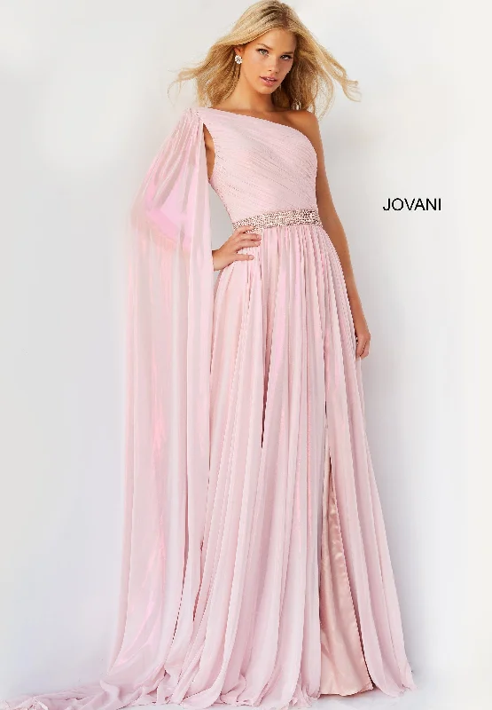 VIP Member Discount Jovani 07248 One Shoulder Long Prom Gown