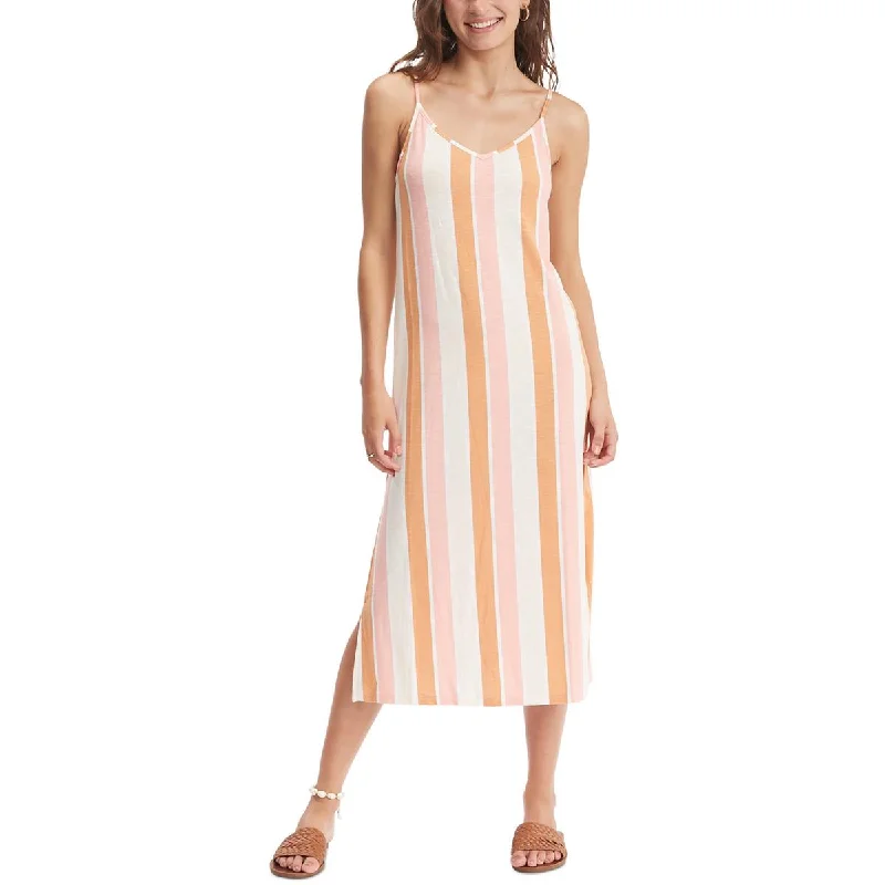 Trend Setting Wardrobe Roxy Womens Juniors Striped Slub Midi Dress