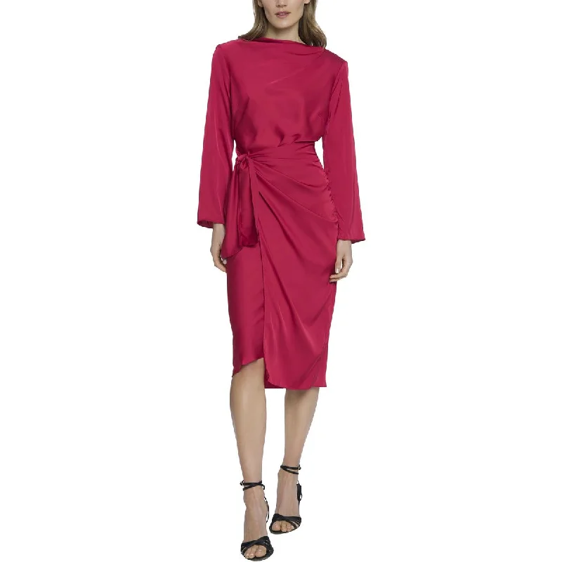 Style Upgrade Donna Morgan Womens Faux Wrap Cocktail Midi Dress