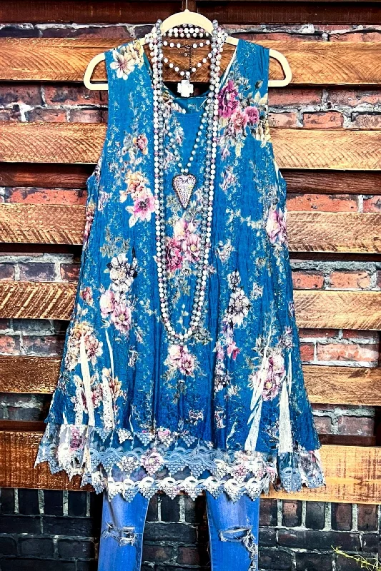 Wardrobe Upgrade The Power of Love Teal Floral Lace Dress Layering