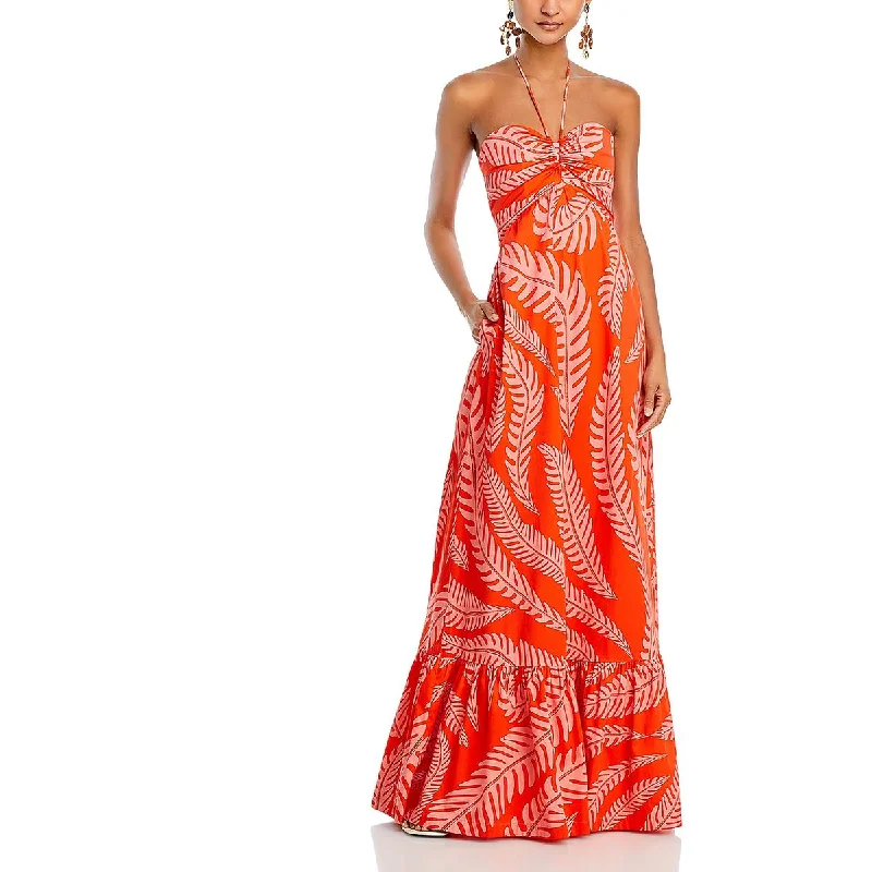 Exclusive Sale Andres Otalora Womens Printed Sleeveless Maxi Dress