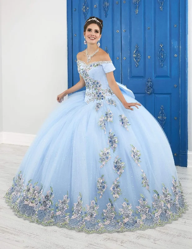 Flash Discount LA Glitter - 24049 Lace Off-Shoulder Tulle Ballgown