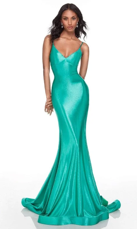 Stylish Basics Alyce Paris - 61169 Long V-Neck Mermaid Gown