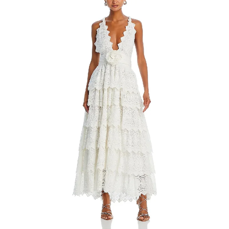 Exclusive Discount LoveShackFancy Womens Eyelet Long Maxi Dress