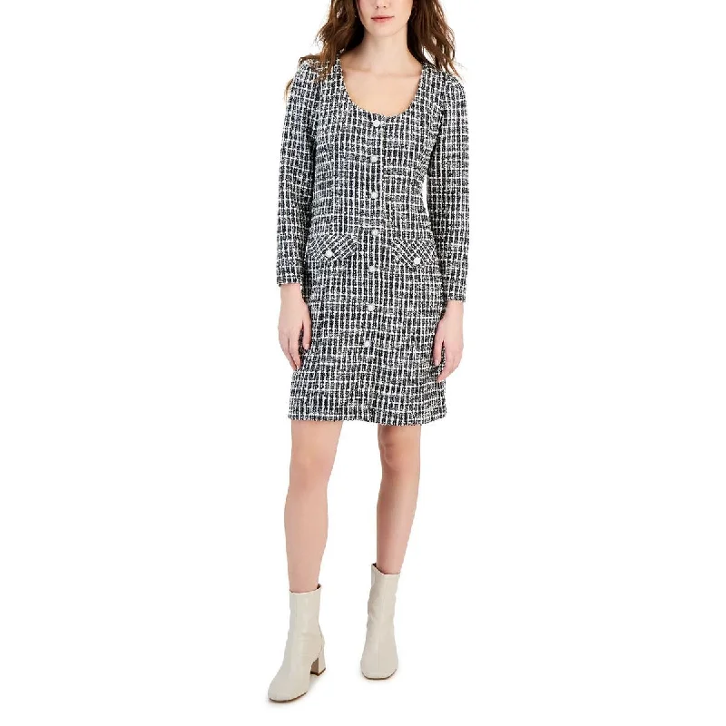 Festival Fashion Taylor Womens Tweed Word Day Wear Midi Dress