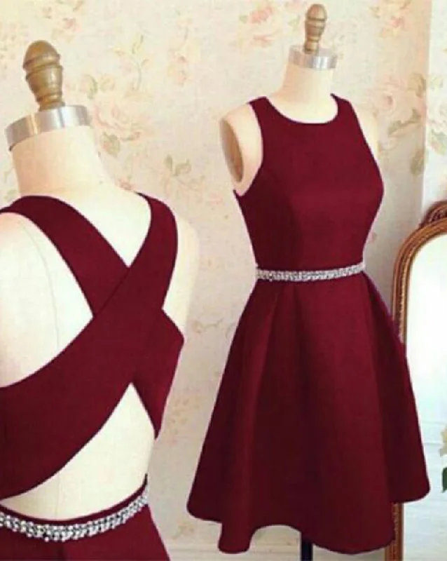 Eclectic Fashion Wine Red Short Homecoming Dress Girls Semi Formal Party Gown for 8th Junior Prom Eclectic Fashion Wine Red Short Homecoming Dress Girls Semi Formal Party Gown for 8th Junior Prom