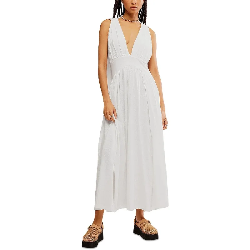 Trendsetter's Closet FP Beach Womens Slit Open Back Maxi Dress