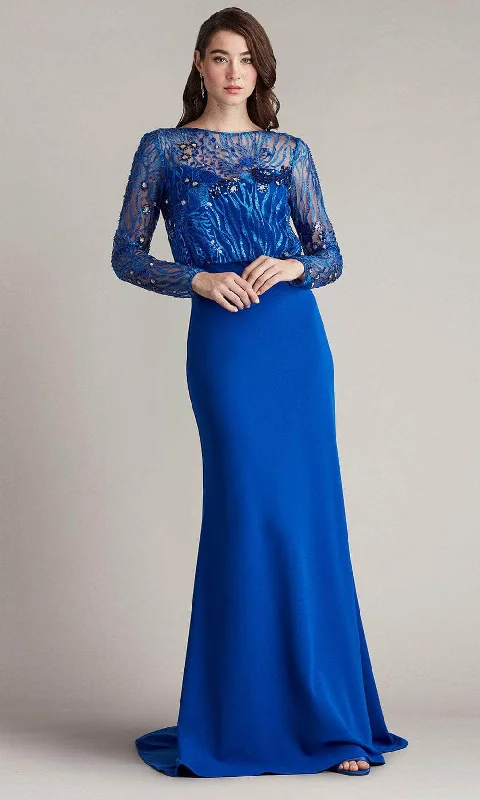 Casual Chic for Women Tadashi Shoji CDU24409L - Sea-Motif Inspired Blouson Evening Gown