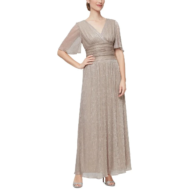 End Of Season Clearance SLNY Womens Full Length etallic Maxi Dress