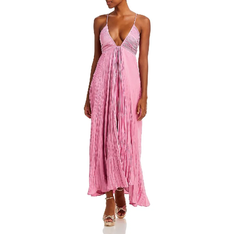 Dive Into Trendy Styles A.L.C. Womens Tea-Length Pleated Maxi Dress