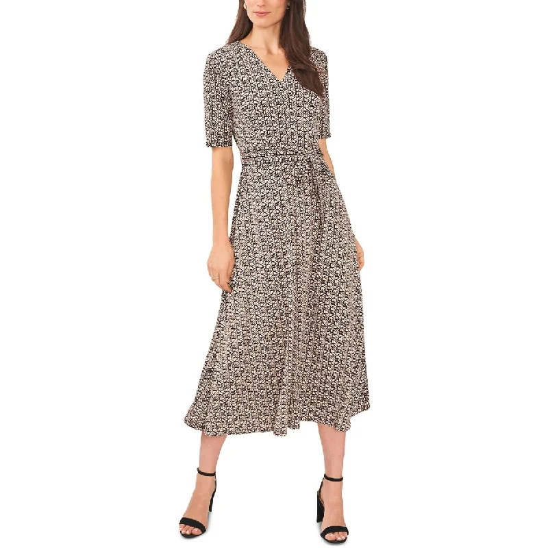 Flash Discount MSK Womens Printed  Midi Dress