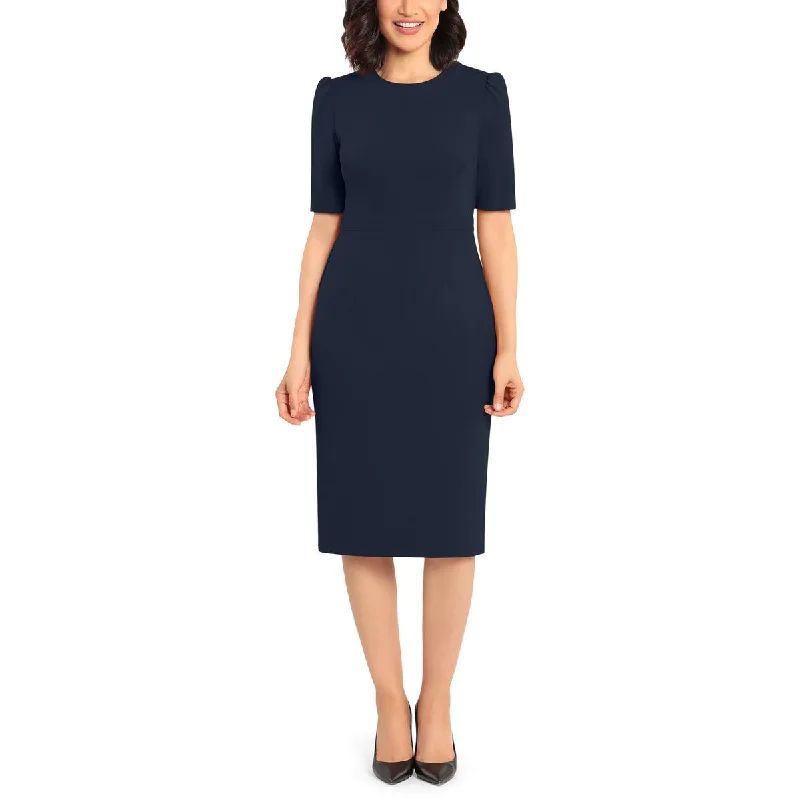 Trendy Styles Donna Morgan Womens Solid  Midi Dress