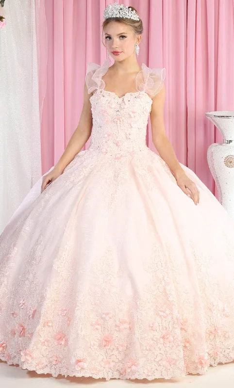 Durable Fashion Picks May Queen LK182 - Ruffle Sleeve Quinceanera Ballgown