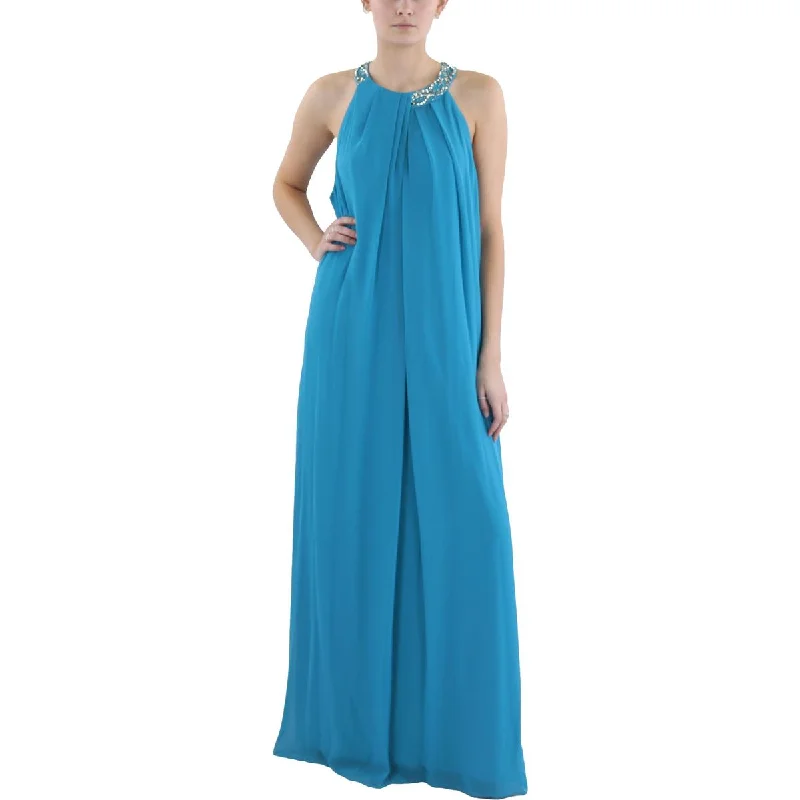 Weekend Exclusive Ignite Evenings Womens Plus Hi-Low Ruffled Maxi Dress