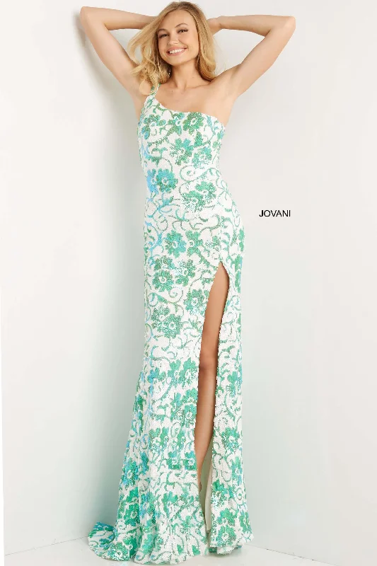 Special Offers, Don't Miss Jovani 08256 One Shoulder Long Prom Sexy Dress