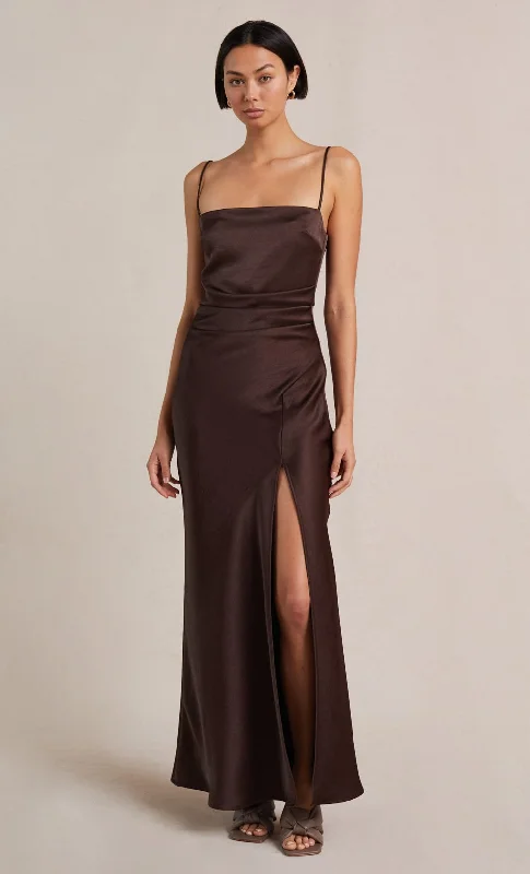 Clothes Of Woman Nadia Maxi Dress - Chocolate