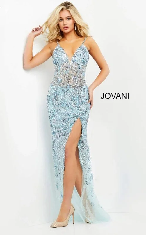 Limited Time Offer Jovani 05872 Spaghetti Strap Long Prom Gown