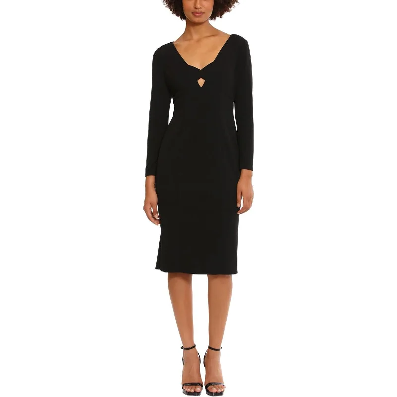 Wardrobe Refresh Donna Morgan Womens Cut-Out Party Midi Dress