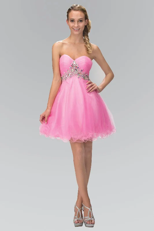 Timeless Elegance Redefined Homecoming Strapless Short Prom Dress