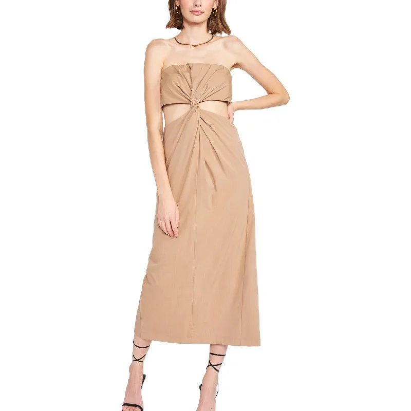 Ride The Style Wave En Saison Womens Beverly Strapless Cut-Out Midi Dress