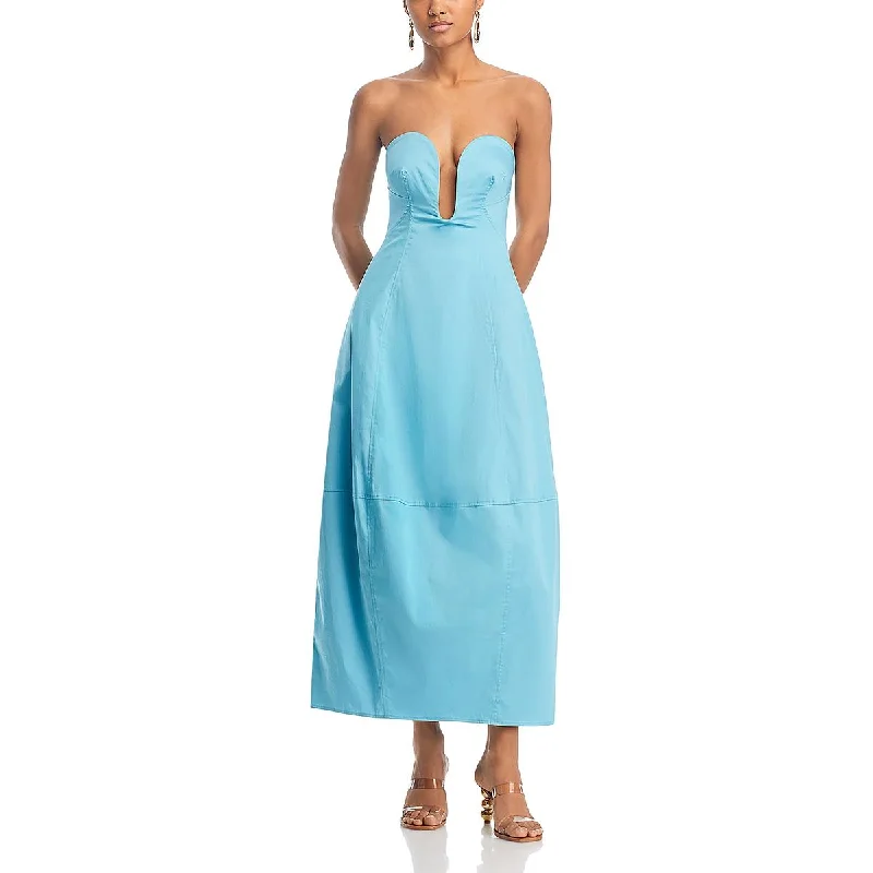 Exclusive Sale Cult Gaia Womens Corset Seamed Strapless Maxi Dress