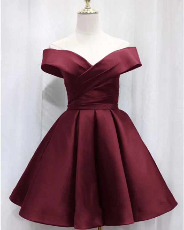 Chic Casual Style 2025 PL4436 Off Shoulder Short Homecoming Dress Girls Junior Short Prom Gown Chic Casual Style 2025 PL4436 Off Shoulder Short Homecoming Dress Girls Junior Short Prom Gown