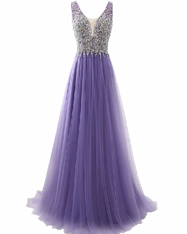 Trendy Street Style Clothing Lavender A Line Senior Prom Dresses Beading Girls Formal Party Gown LP884 Trendy Street Style Clothing Lavender A Line Senior Prom Dresses Beading Girls Formal Party Gown LP884