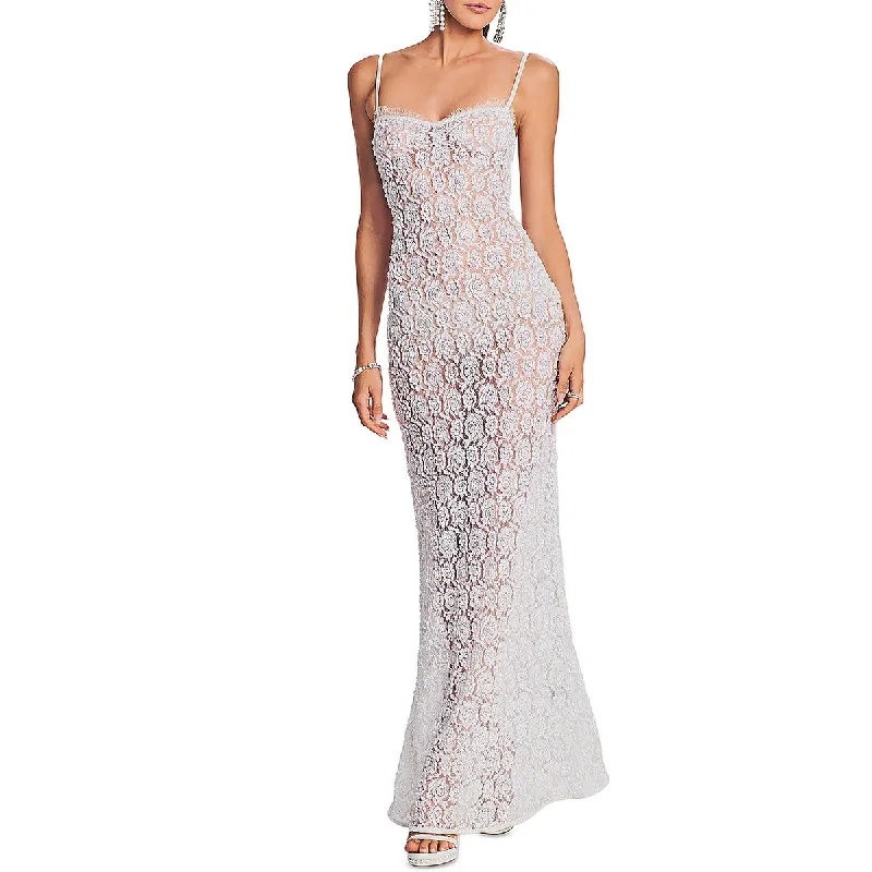 Cool Prices Retrofete Womens Lace Beaded Maxi Dress