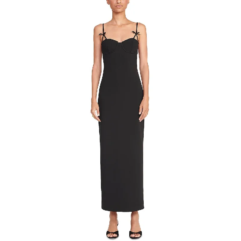 Chic Style, Always In Vogue STAUD Womens Corset Seamed Spaghetti Straps Maxi Dress