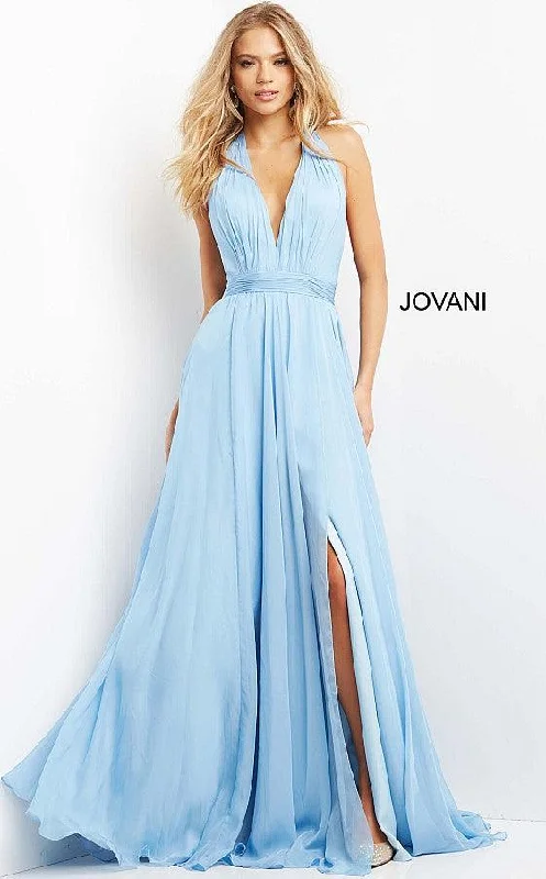 Snag Fabulous Fashion Bargains Jovani 08682 Halter Long Formal Prom Dress