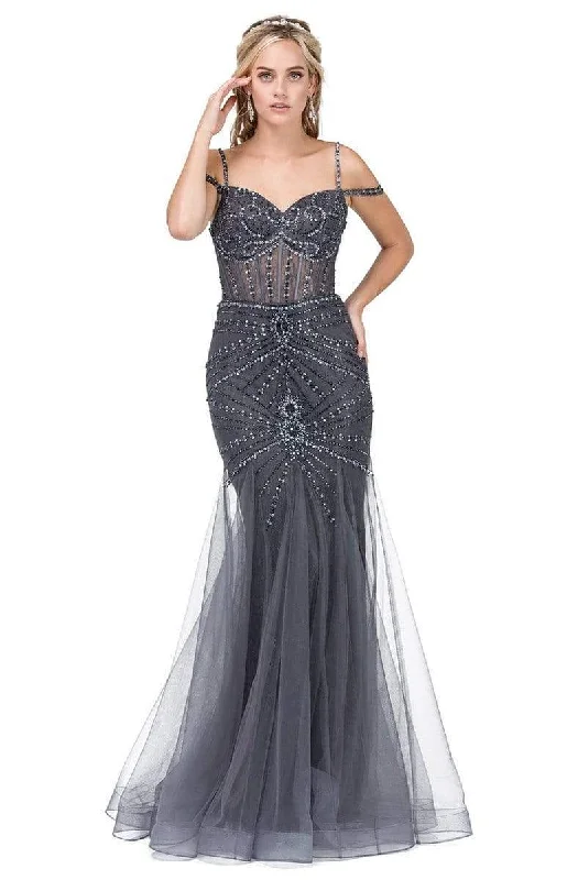 Casual Chic Dancing Queen - 2451 Bejeweled Corset Boned Prom Gown