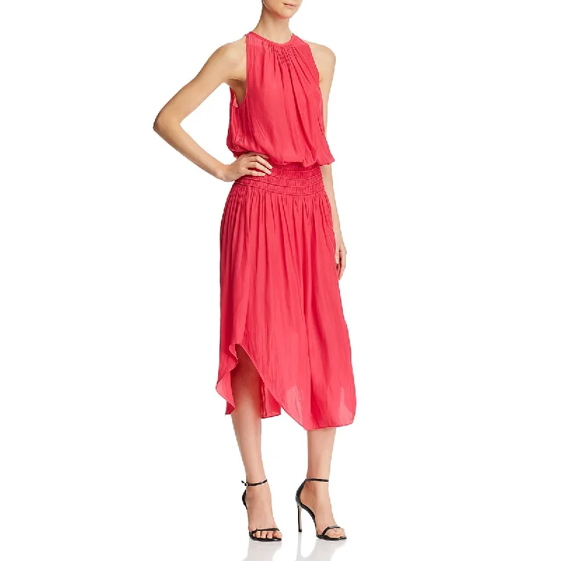 Fashion Deal Ramy Brook Womens Audrey Halter Drop Waist Midi Dress