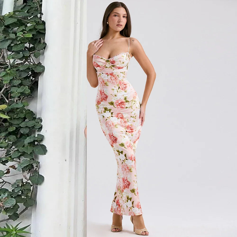 Stylish Loungewear for Women Sharone - Romantic floral maxi dress