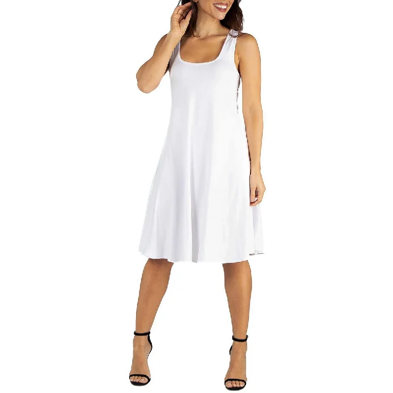 Women Apparel 24seven Comfort Apparel Womens Sleeveless Knee Length Midi Dress