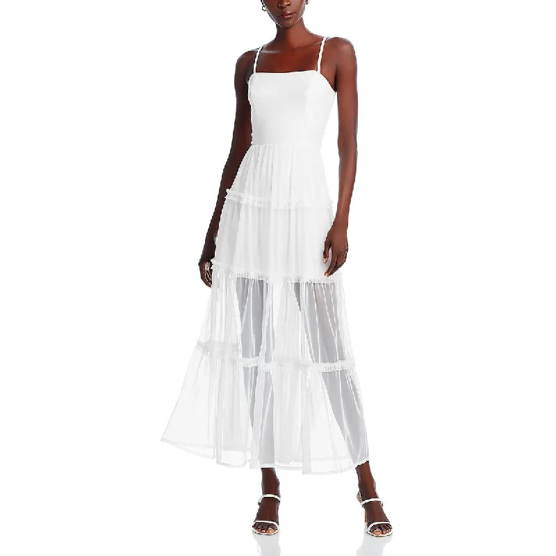 Your Timeless Wardrobe Awaits French Connection Womens Tiered Ruffled Maxi Dress