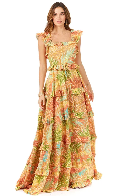 Women's Clothing Stores Lara Dresses 29280 - Ruffled Maxi Dress