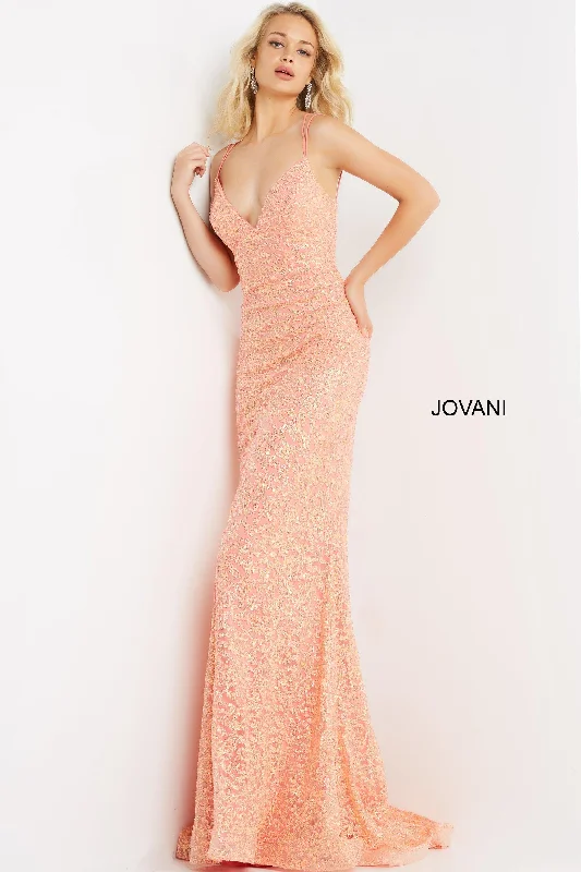 Huge Discounts This Week Jovani 08489 Spaghetti Strap Long Formal Prom Dress