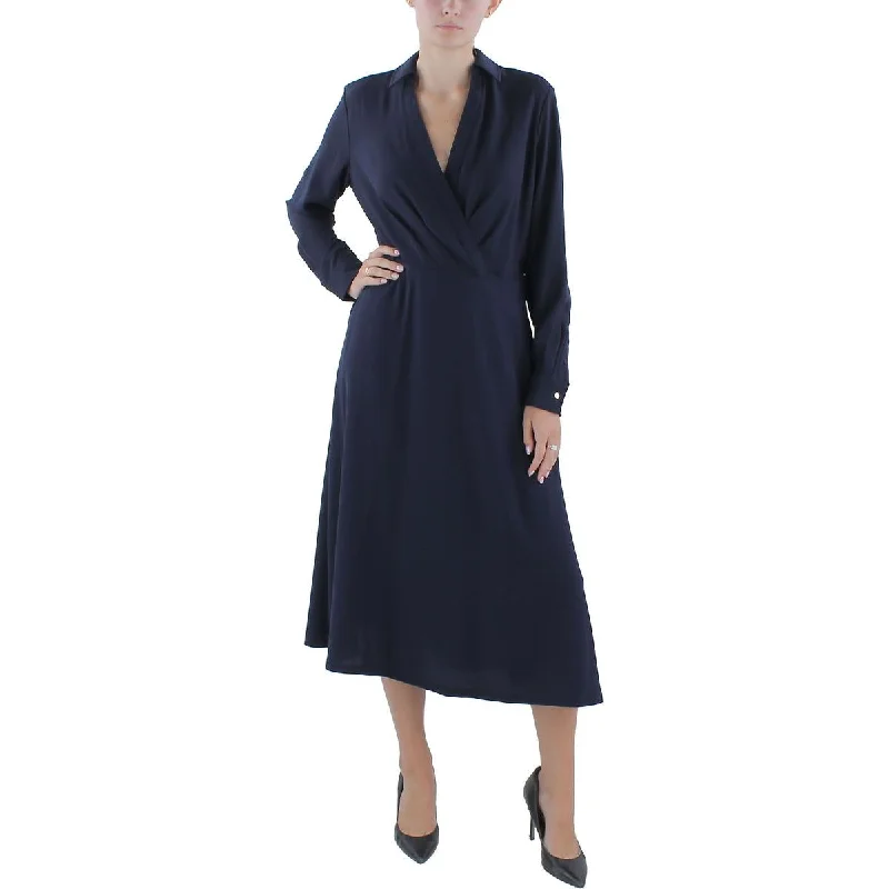 Day To Night Styles Lauren Ralph Lauren Womens Georgette Long Midi Dress