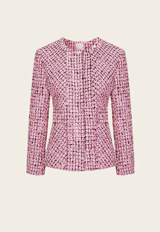 Flash Sale Or Flash Sales Pink Tweed Fly Jacket