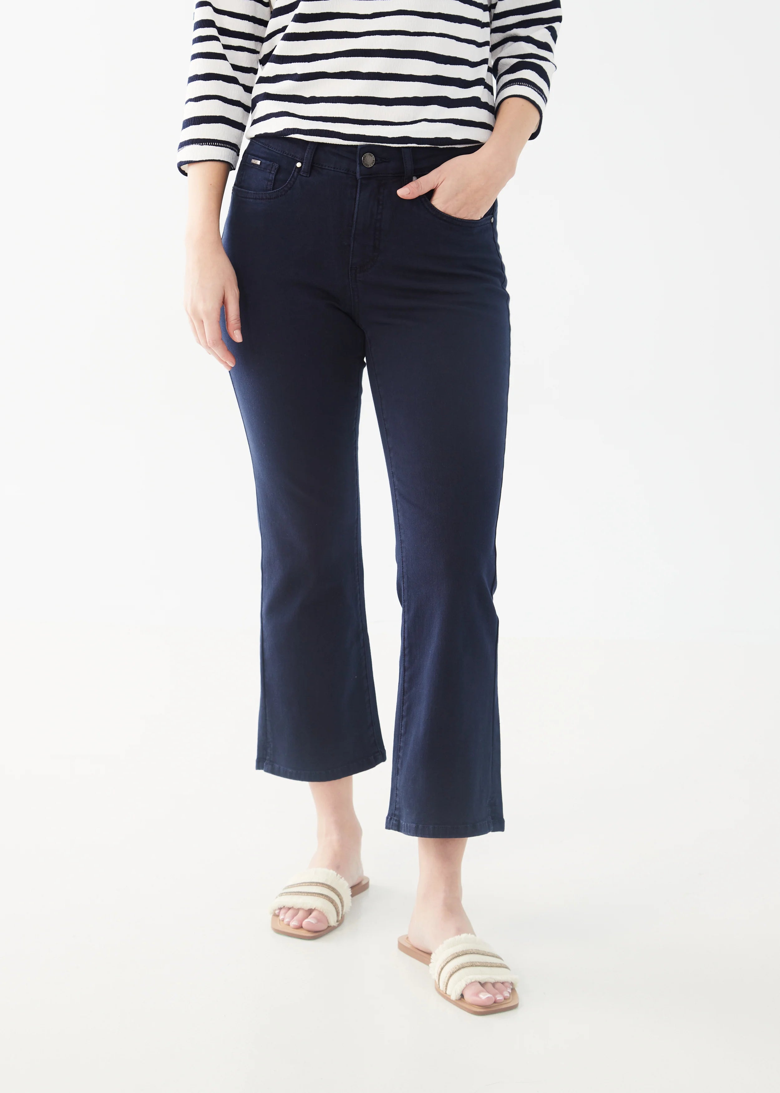 Relaxed Style French Dressing Jeans - Olivia Boot Crop Jean