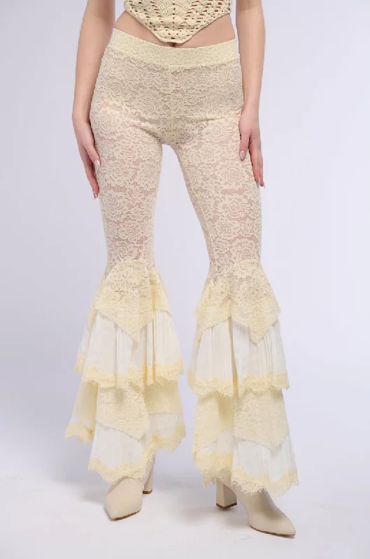 Relaxed Style CHELLA LACE RUFFLE PANTS